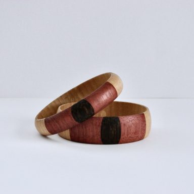 Hand turned wooden jewellery